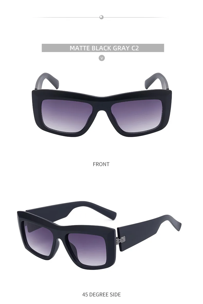 Square Streetwear Gradient Color Pc Full Frame Women's Sunglasses display picture 18