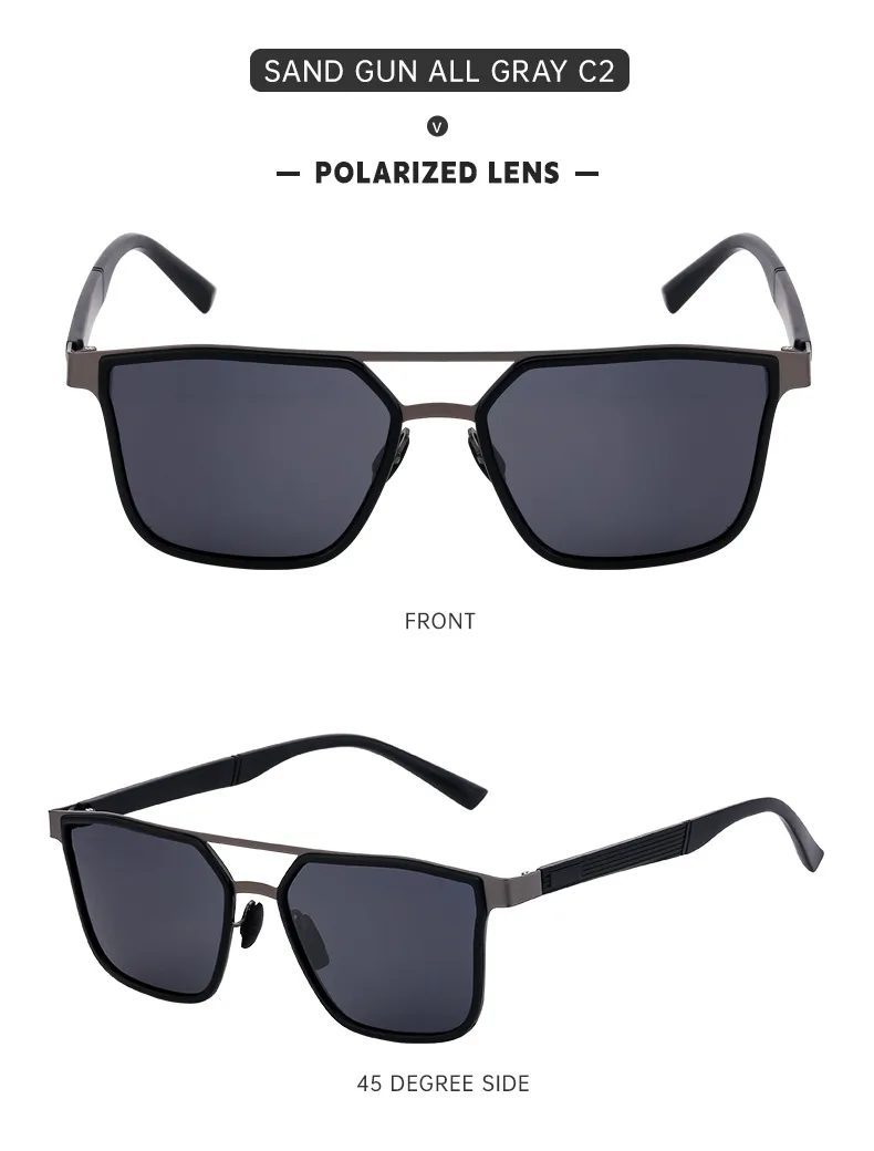 Cuadrado Ropa De Calle Bloque De Color Tac Fotograma Completo Gafas De Sol Hombre display picture 14