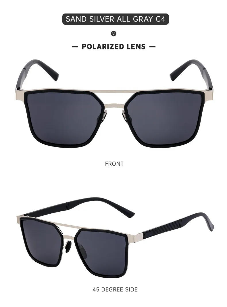 Square Streetwear Color Block Tac Full Frame Men's Sunglasses display picture 15