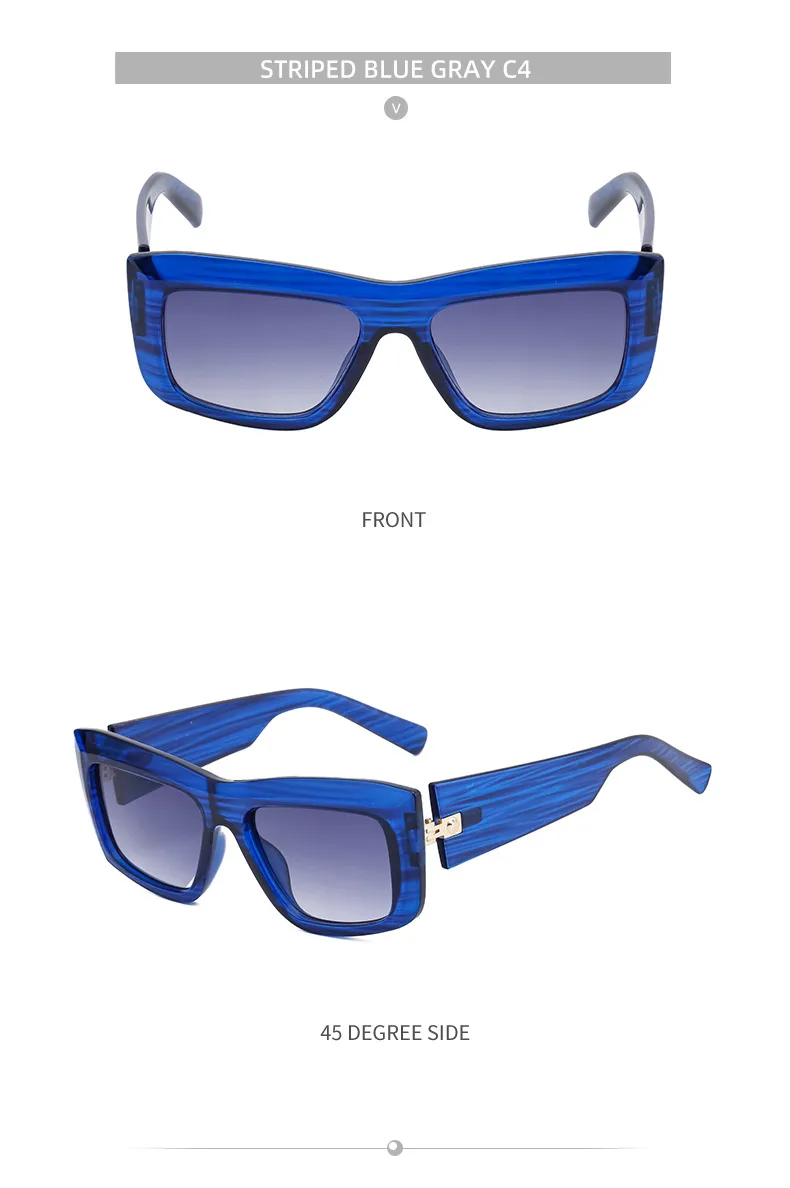 Square Streetwear Gradient Color Pc Full Frame Women's Sunglasses display picture 20