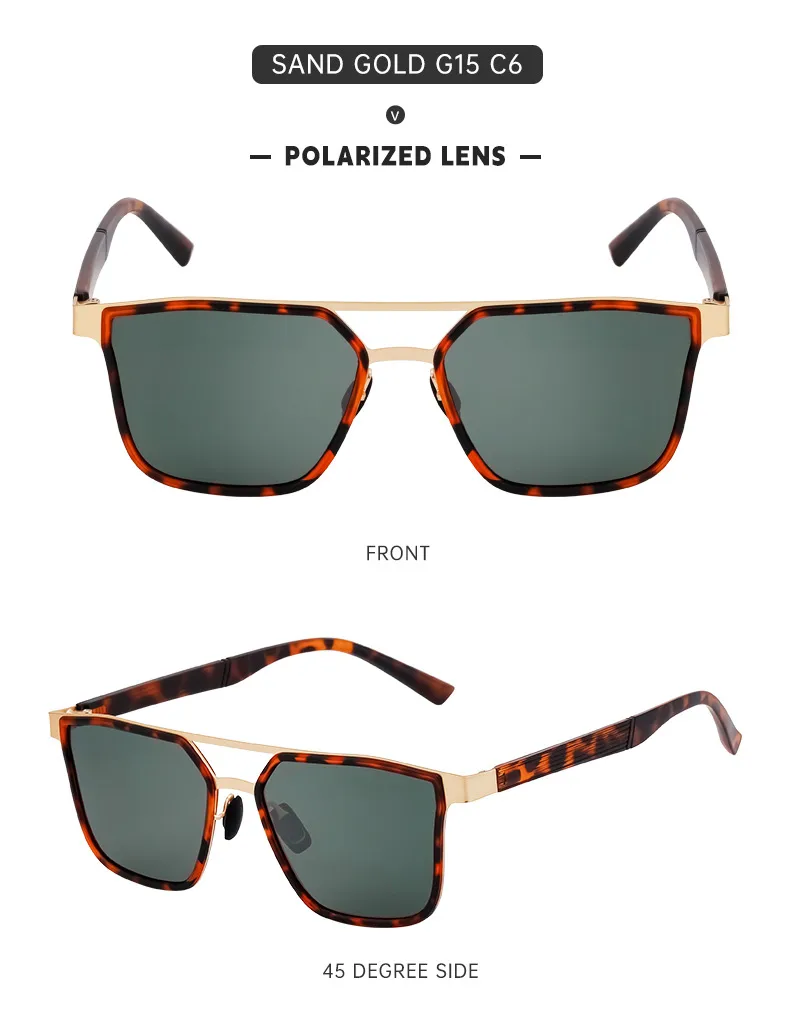 Cuadrado Ropa De Calle Bloque De Color Tac Fotograma Completo Gafas De Sol Hombre display picture 17