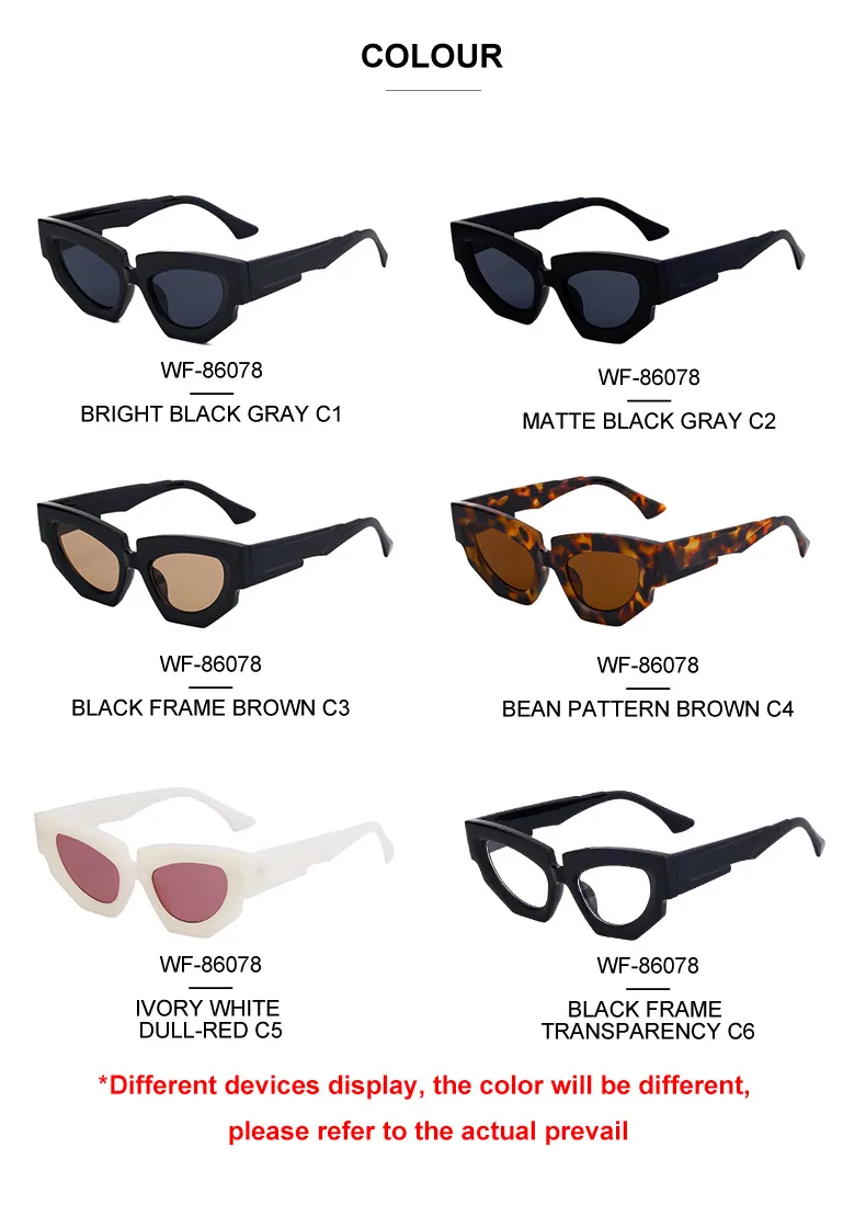 Cat Eye Streetwear Geometric Pc Full Frame Women's Sunglasses display picture 11