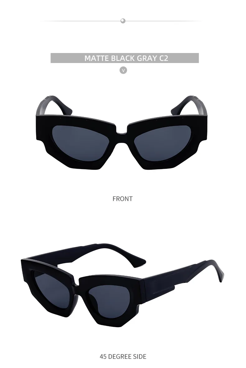 Cat Eye Streetwear Geometric Pc Full Frame Women's Sunglasses display picture 15