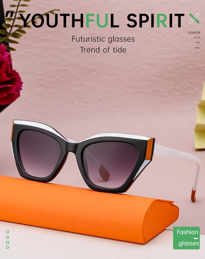 Cat Eye Streetwear Leopard Pc Full Frame Women's Sunglasses display picture 4