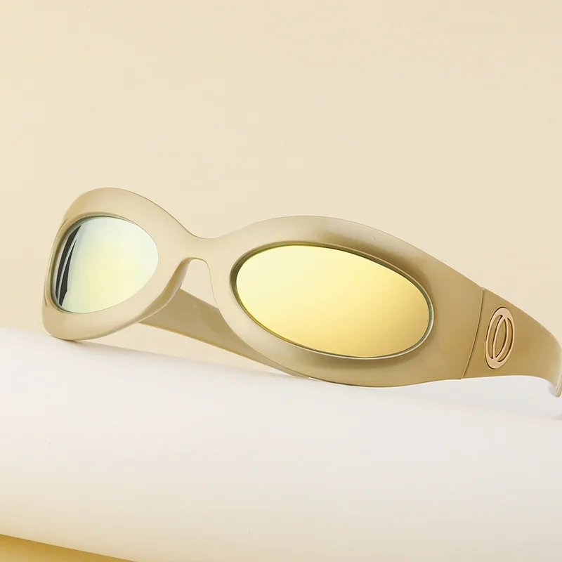 Special-Shaped Mirror Vacation Simple Style Solid Color Pc Full Frame Women's Sunglasses display picture 3