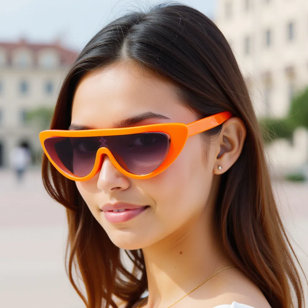 Cat Eye Streetwear Geometric Pc Full Frame Women's Sunglasses display picture 4