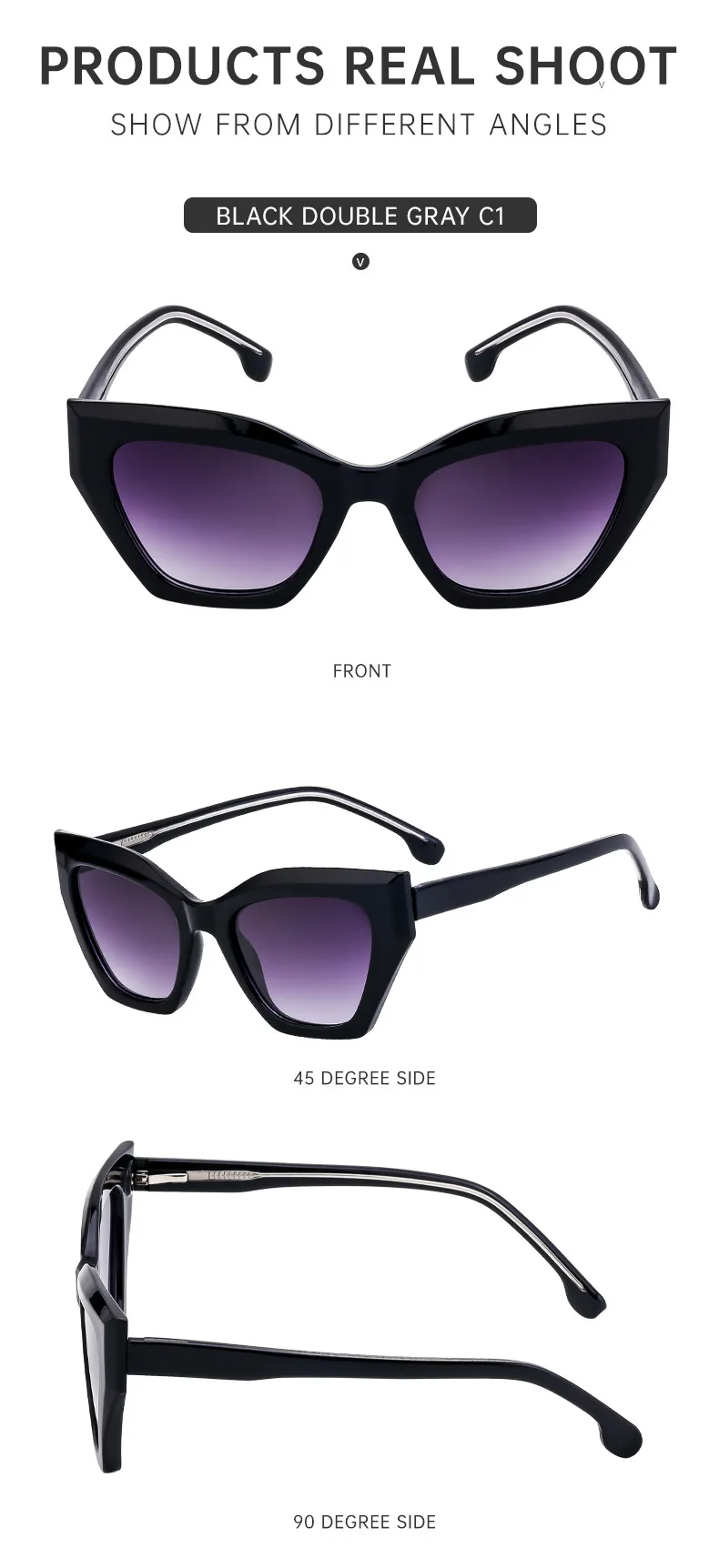 Oeil De Chat Vêtement De Rue Léopard Pc Plein Cadre Femmes De Lunettes De Soleil display picture 14