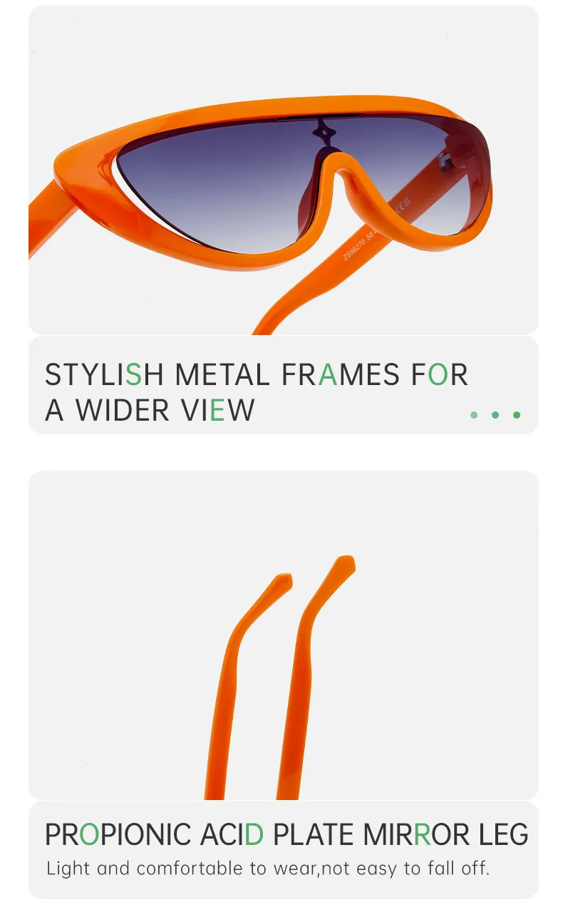 Cat Eye Streetwear Geometric Pc Full Frame Women's Sunglasses display picture 11