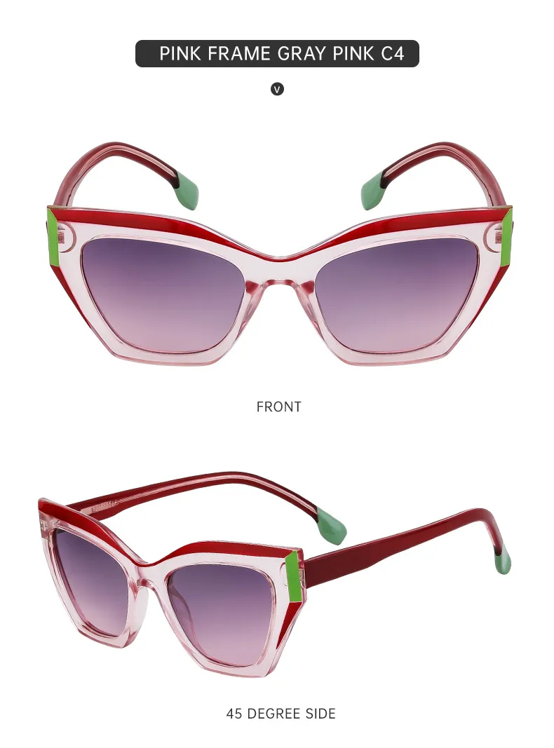 Cat Eye Streetwear Leopard Pc Full Frame Women's Sunglasses display picture 17