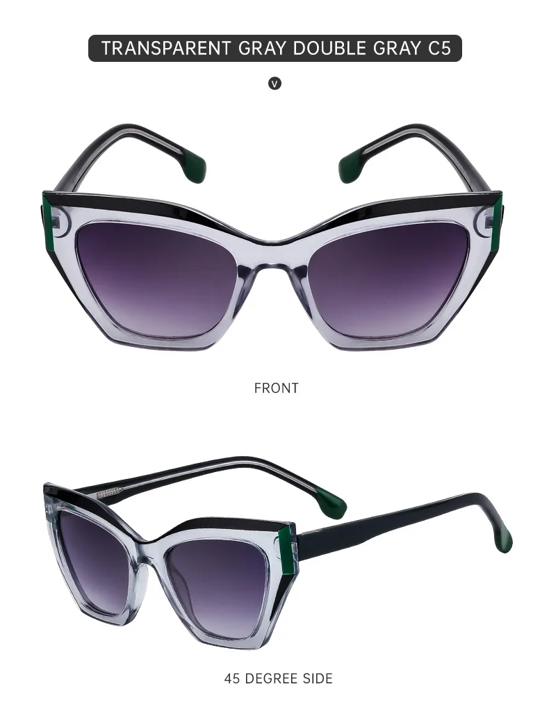 Cat Eye Streetwear Leopard Pc Full Frame Women's Sunglasses display picture 18