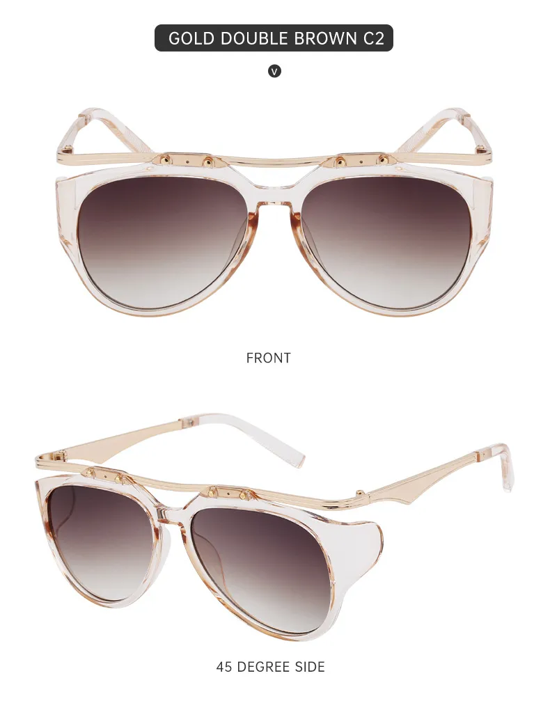 Special-Shaped Mirror Streetwear Geometric Pc Full Frame Women's Sunglasses display picture 14