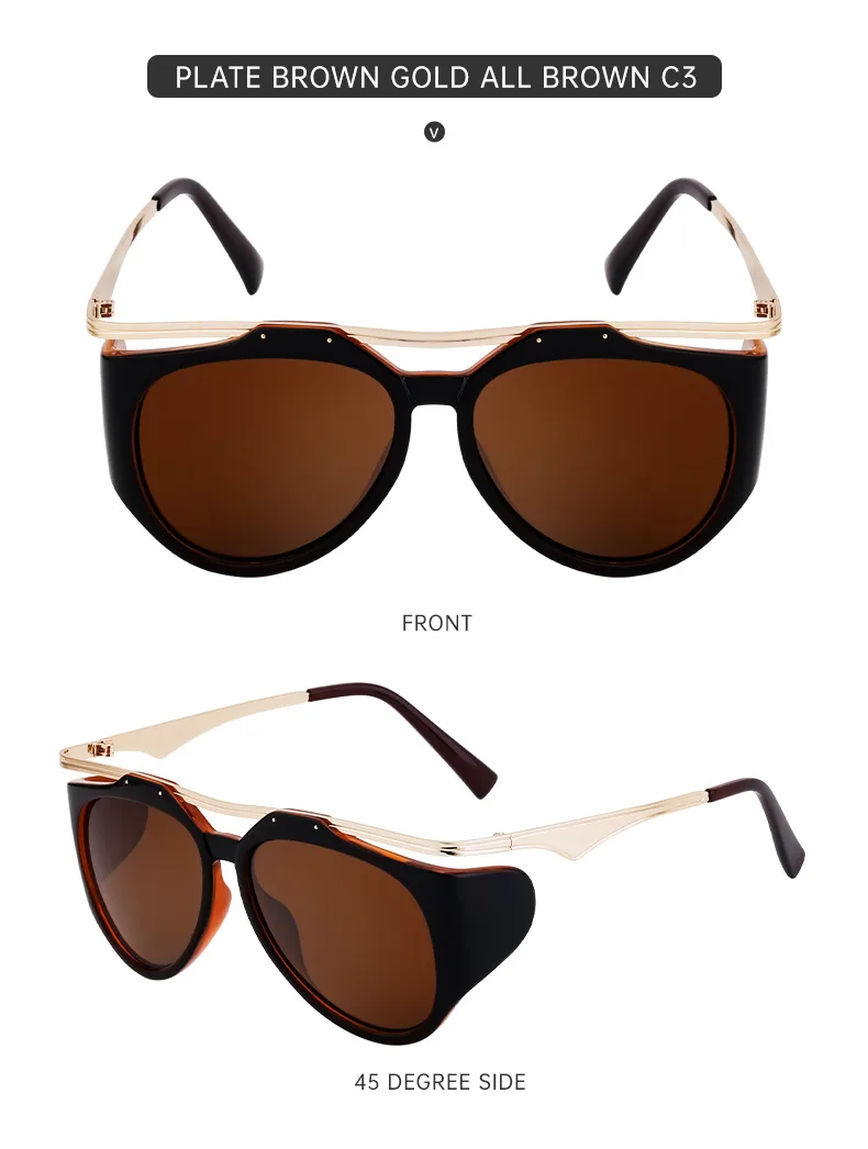 Espejo De Forma Especial Ropa De Calle Geométrico Ordenador Personal Fotograma Completo Gafas De Sol Mujer display picture 23