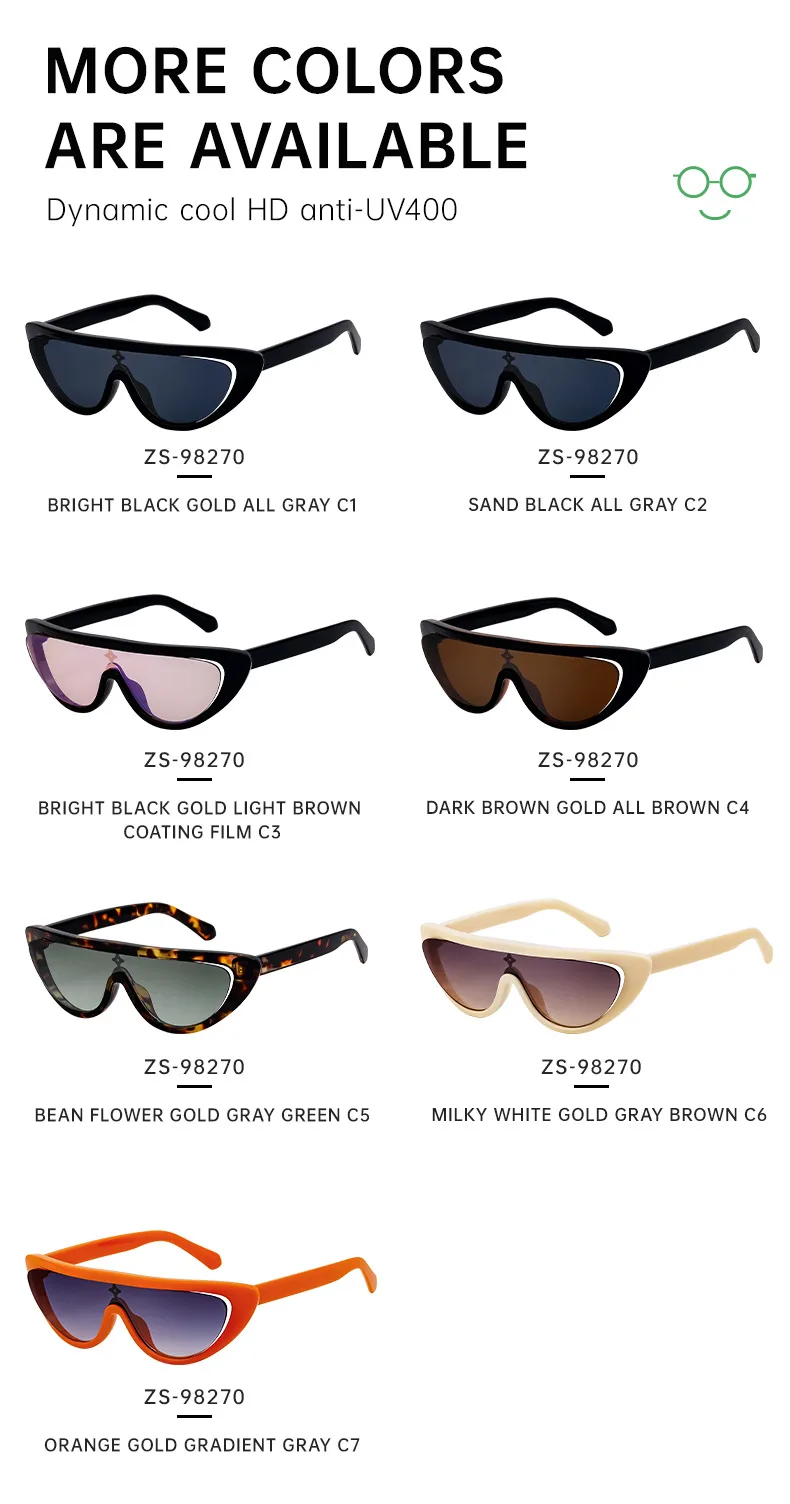 Cat Eye Streetwear Geometric Pc Full Frame Women's Sunglasses display picture 13