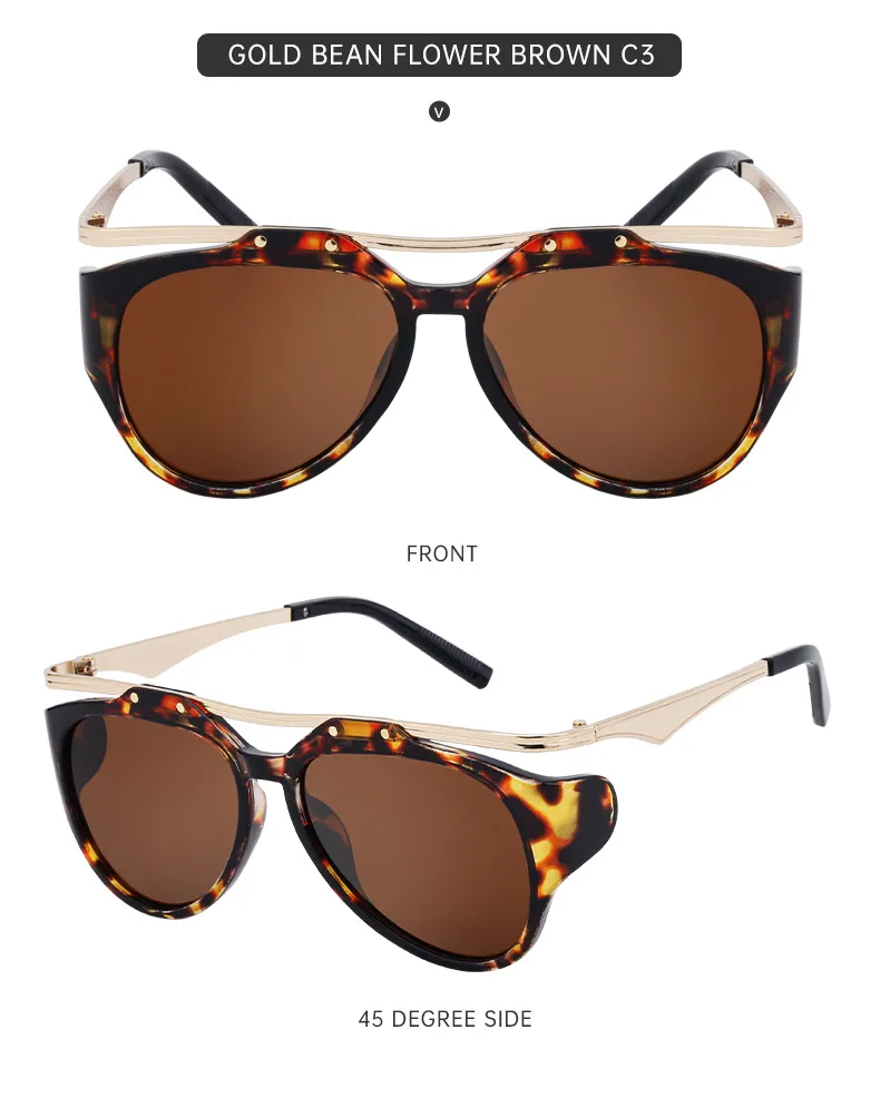 Miroir De Forme Spéciale Vêtement De Rue Géométrique Pc Plein Cadre Femmes De Lunettes De Soleil display picture 15