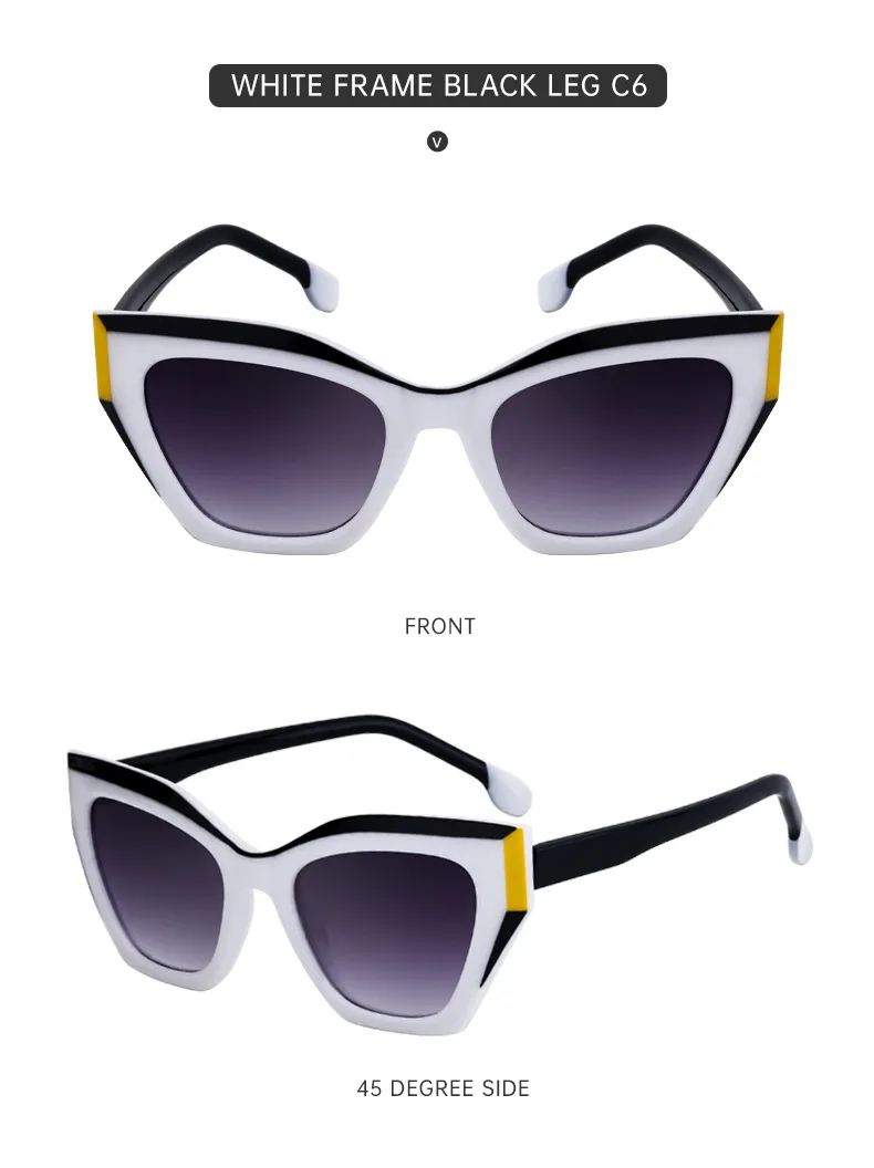 Oeil De Chat Vêtement De Rue Léopard Pc Plein Cadre Femmes De Lunettes De Soleil display picture 19