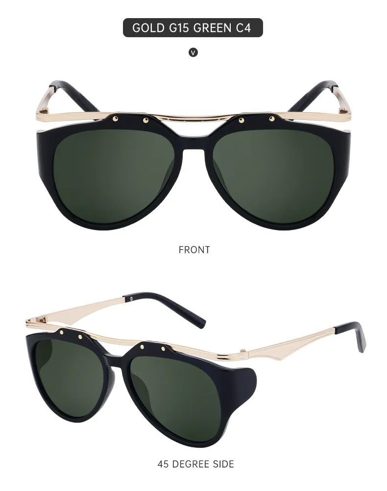 Espejo De Forma Especial Ropa De Calle Geométrico Ordenador Personal Fotograma Completo Gafas De Sol Mujer display picture 16