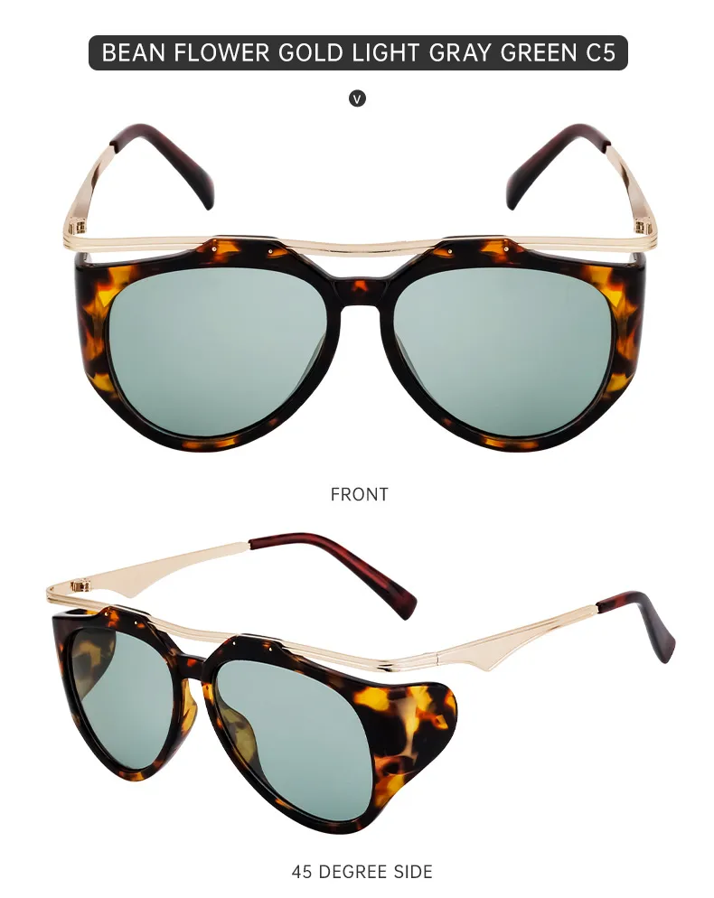 Espejo De Forma Especial Ropa De Calle Geométrico Ordenador Personal Fotograma Completo Gafas De Sol Mujer display picture 25