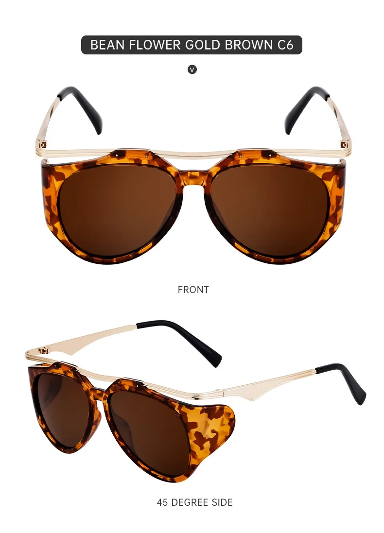 Espejo De Forma Especial Ropa De Calle Geométrico Ordenador Personal Fotograma Completo Gafas De Sol Mujer display picture 26