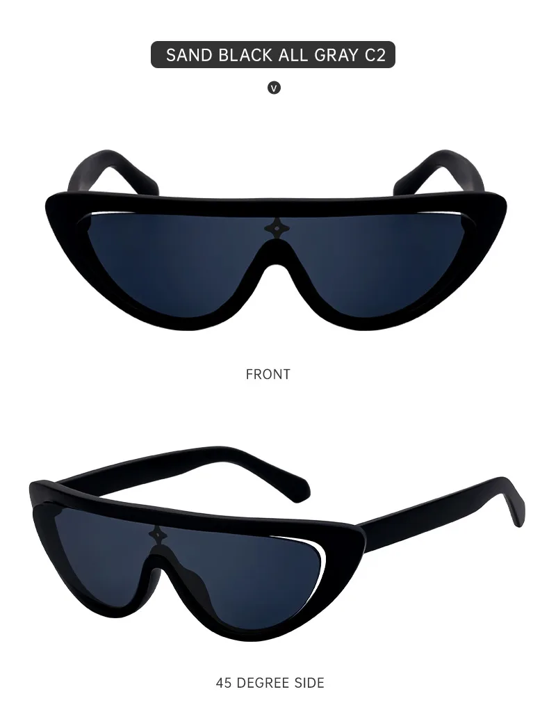 Cat Eye Streetwear Geometric Pc Full Frame Women's Sunglasses display picture 16