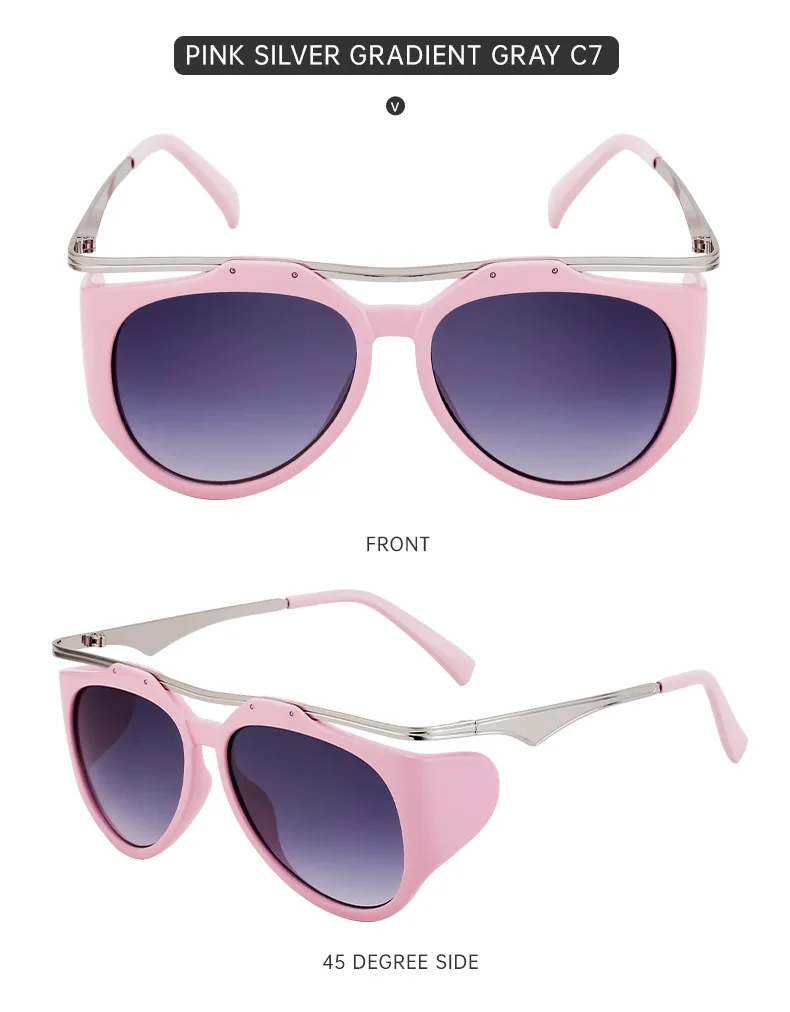 Miroir De Forme Spéciale Vêtement De Rue Géométrique Pc Plein Cadre Femmes De Lunettes De Soleil display picture 27