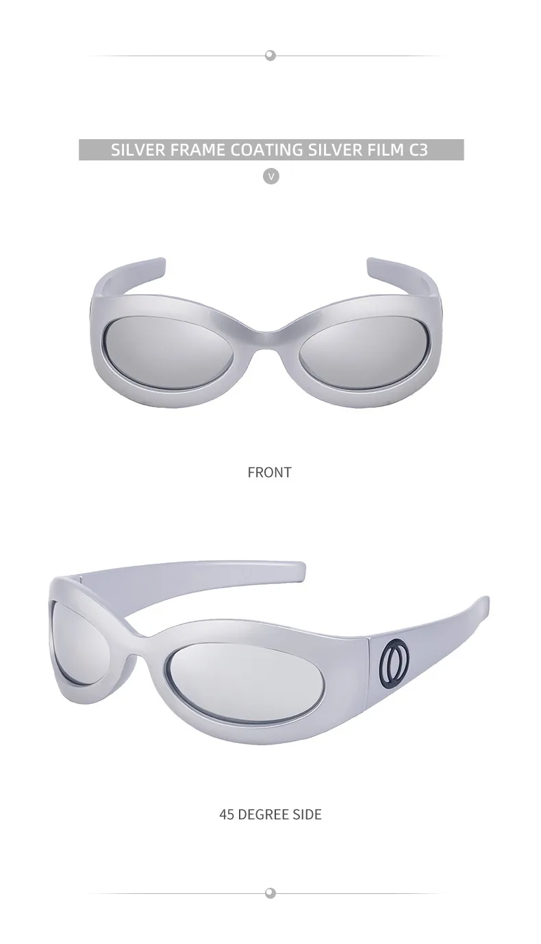 Special-Shaped Mirror Vacation Simple Style Solid Color Pc Full Frame Women's Sunglasses display picture 11