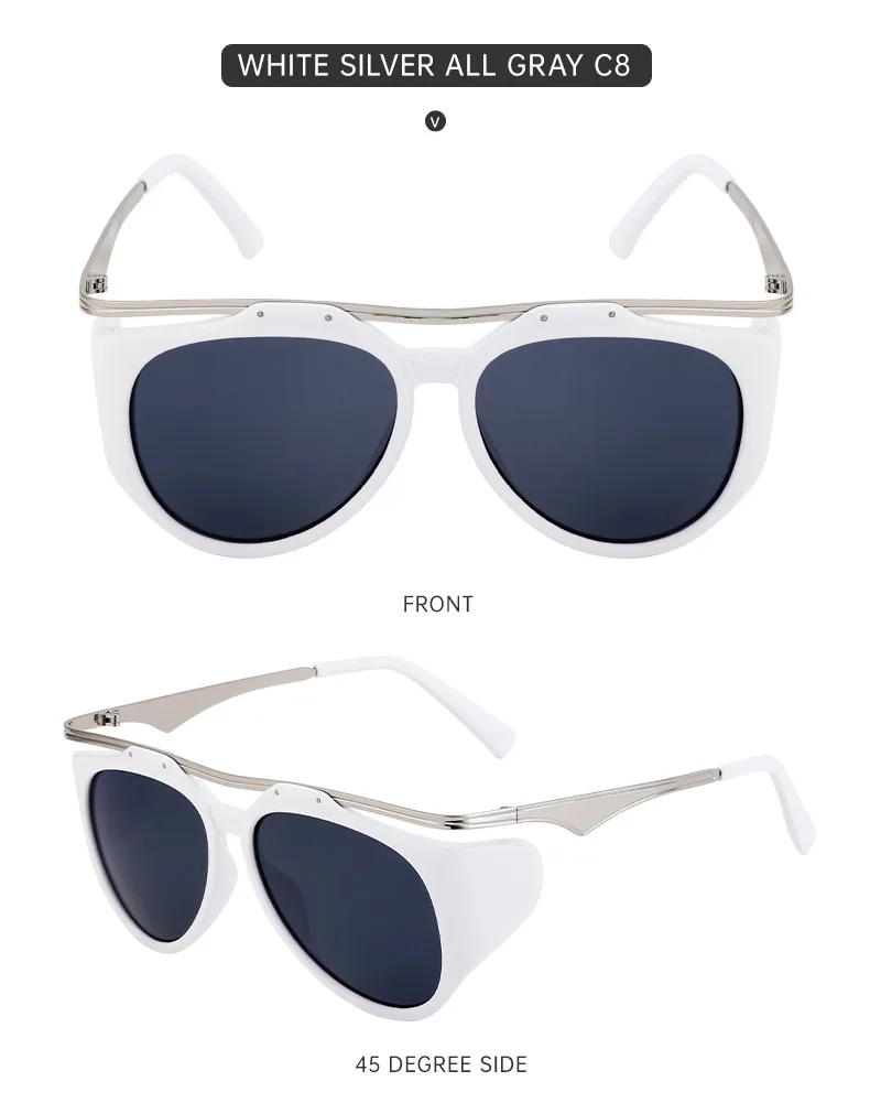 Espejo De Forma Especial Ropa De Calle Geométrico Ordenador Personal Fotograma Completo Gafas De Sol Mujer display picture 28