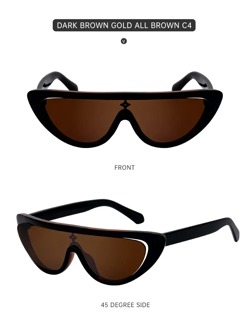 Cat Eye Streetwear Geometric Pc Full Frame Women's Sunglasses display picture 18