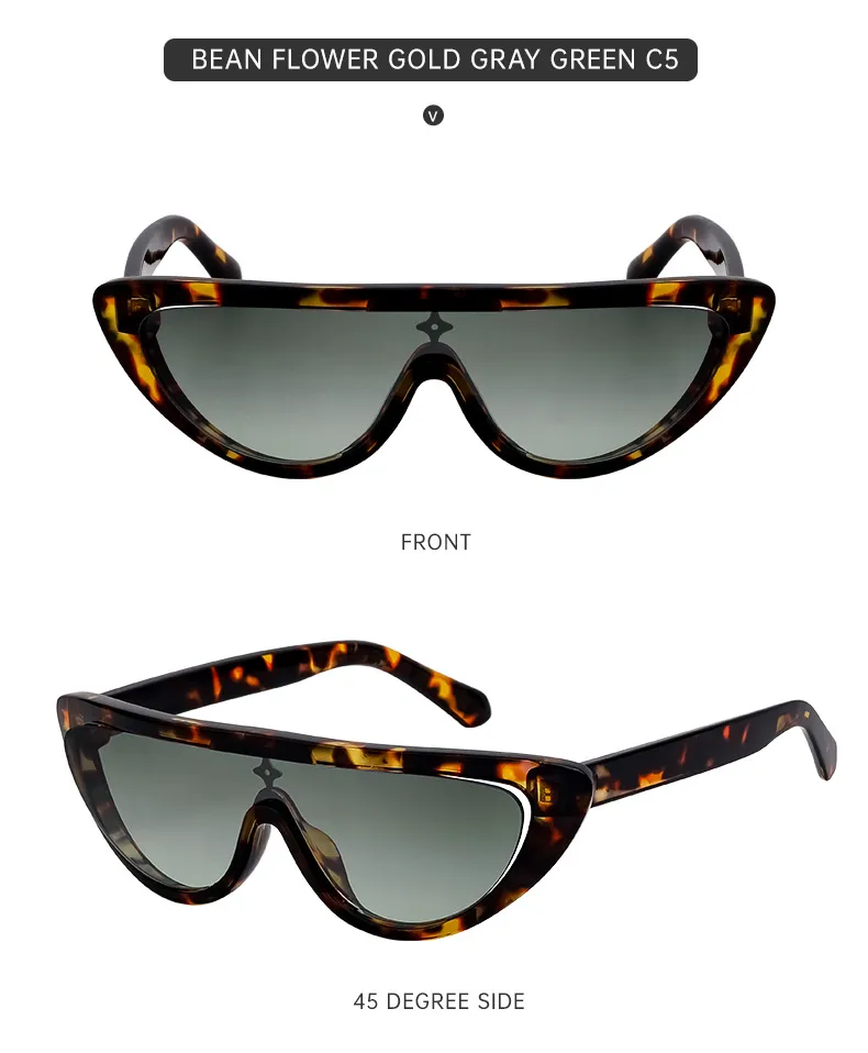 Cat Eye Streetwear Geometric Pc Full Frame Women's Sunglasses display picture 19