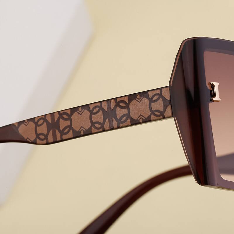 Cuadrado Ropa De Calle Degradado De Color Ordenador Personal Fotograma Completo Gafas De Sol Mujer display picture 7
