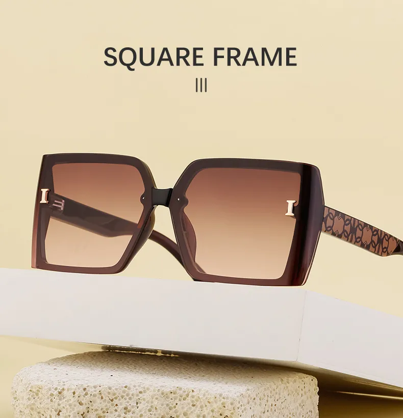 Square Streetwear Gradient Color Pc Full Frame Women's Sunglasses display picture 8