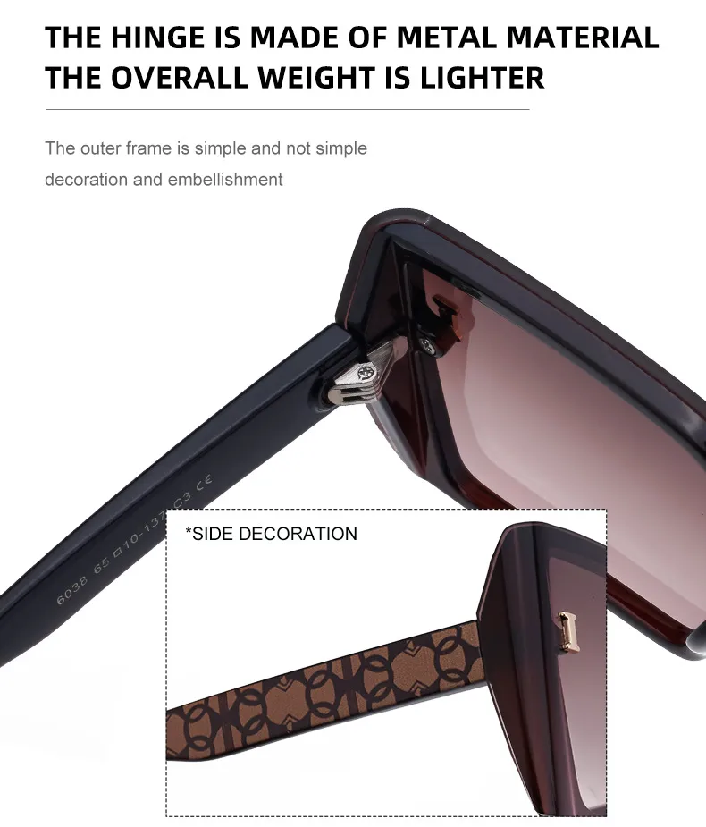 Square Streetwear Gradient Color Pc Full Frame Women's Sunglasses display picture 12