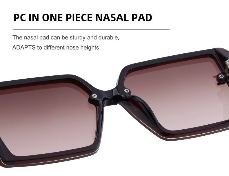 Cuadrado Ropa De Calle Degradado De Color Ordenador Personal Fotograma Completo Gafas De Sol Mujer display picture 13