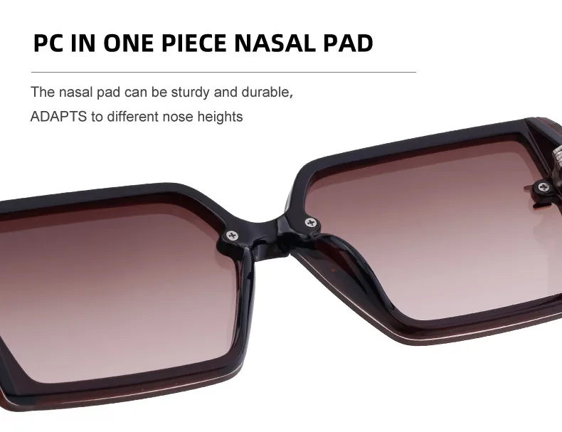 Square Streetwear Gradient Color Pc Full Frame Women's Sunglasses display picture 13