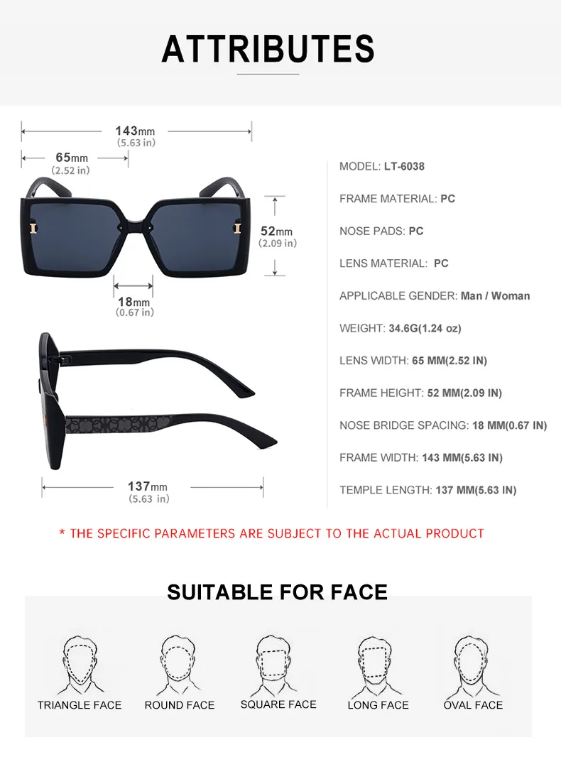 Square Streetwear Gradient Color Pc Full Frame Women's Sunglasses display picture 15