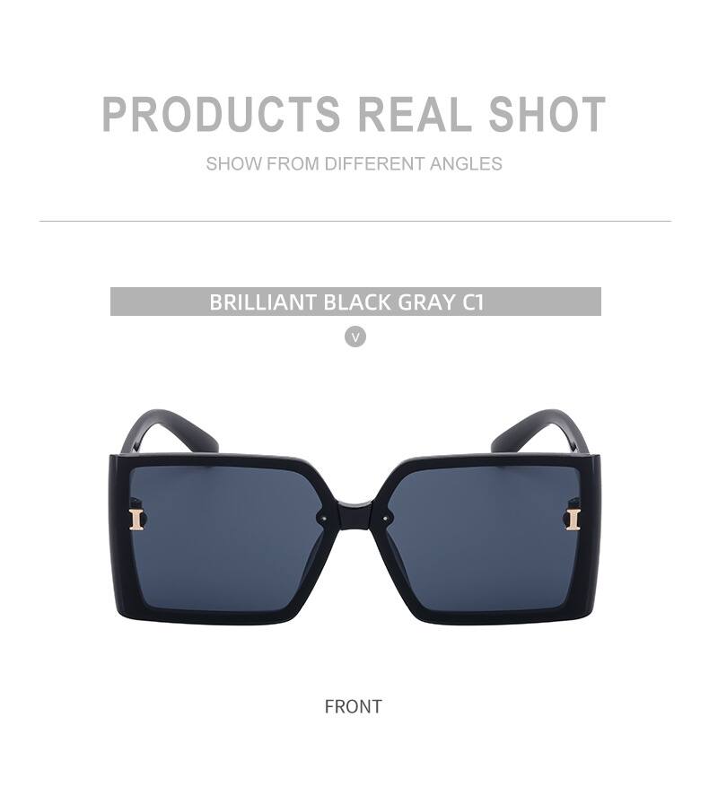 Cuadrado Ropa De Calle Degradado De Color Ordenador Personal Fotograma Completo Gafas De Sol Mujer display picture 16