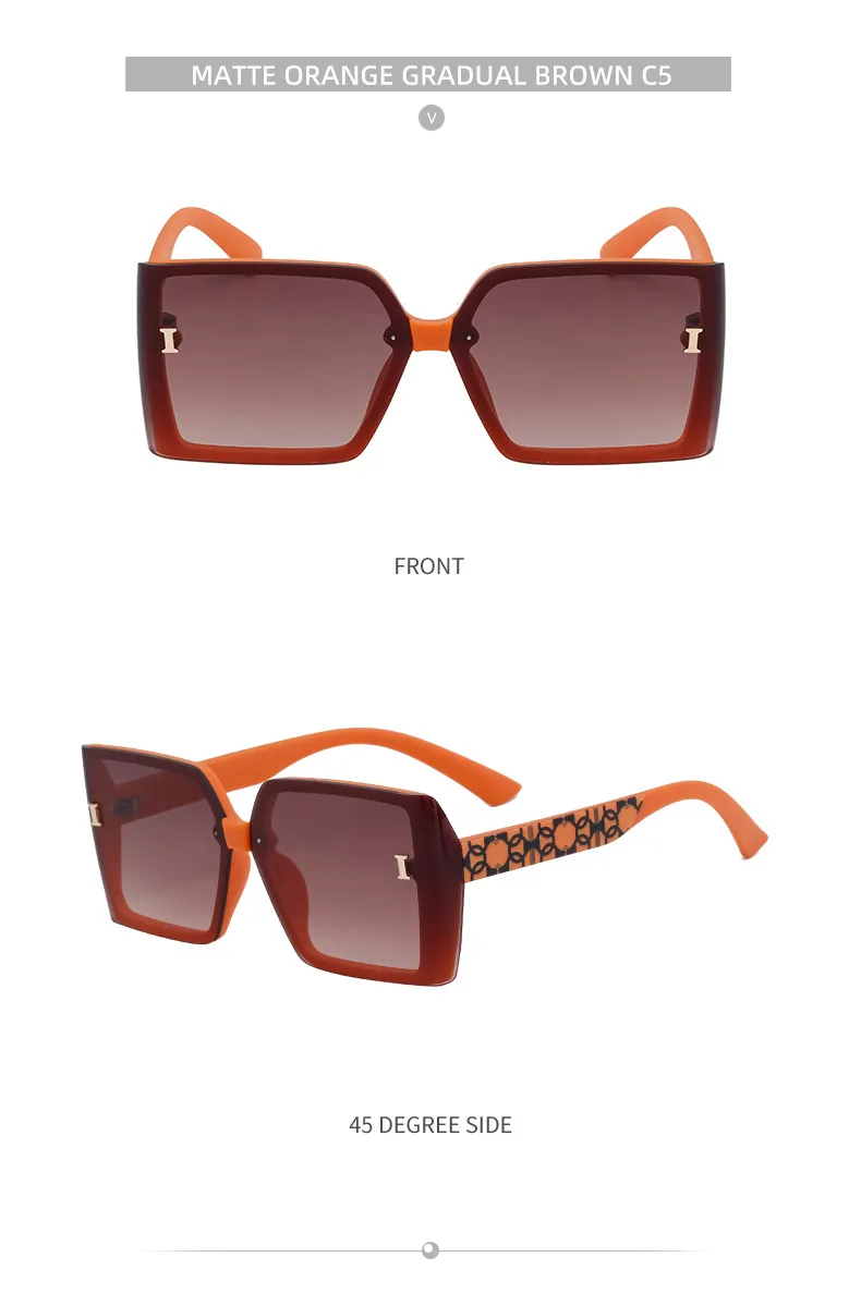 Square Streetwear Gradient Color Pc Full Frame Women's Sunglasses display picture 20