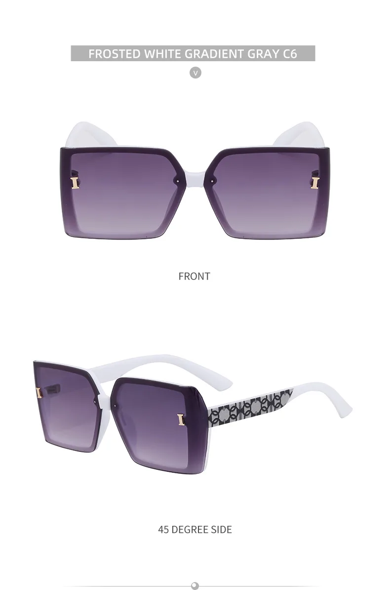 Square Streetwear Gradient Color Pc Full Frame Women's Sunglasses display picture 21