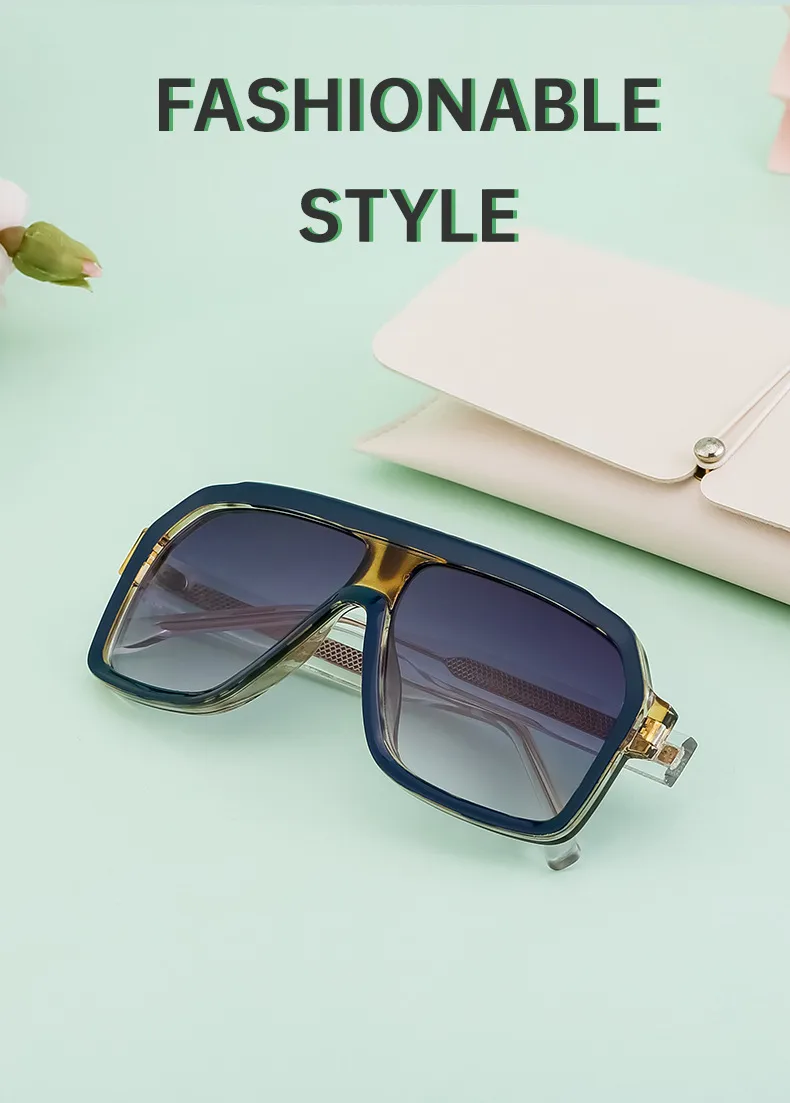 Square Vacation Simple Style Solid Color Pc Full Frame Men's Sunglasses display picture 4