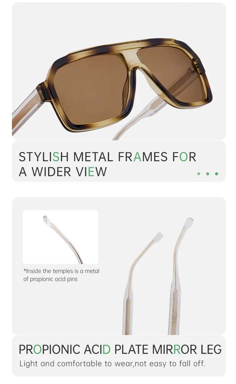 Square Vacation Simple Style Solid Color Pc Full Frame Men's Sunglasses display picture 9
