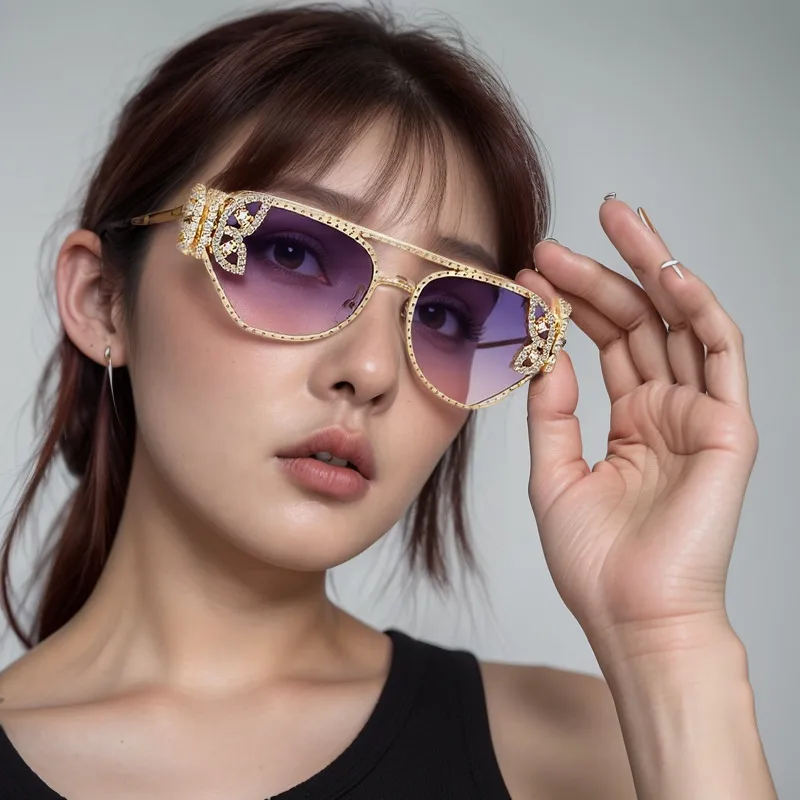 Square Vacation Modern Style Butterfly Pc Full Frame Women's Sunglasses display picture 1