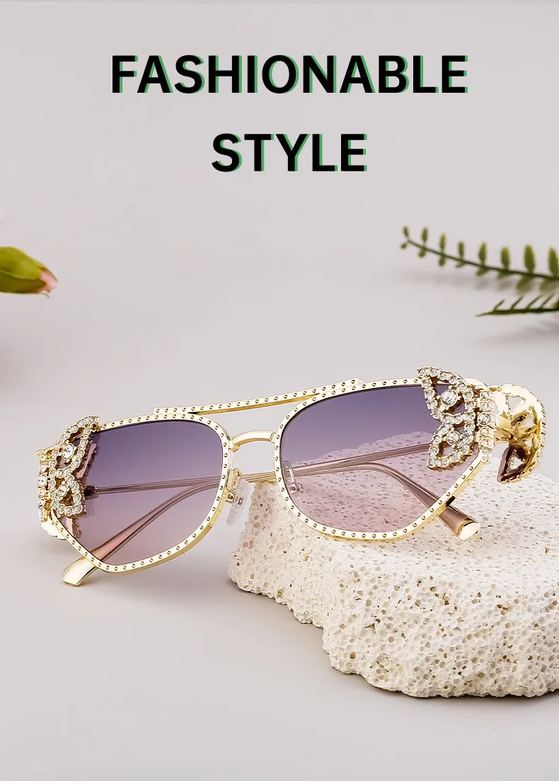 Square Vacation Modern Style Butterfly Pc Full Frame Women's Sunglasses display picture 4