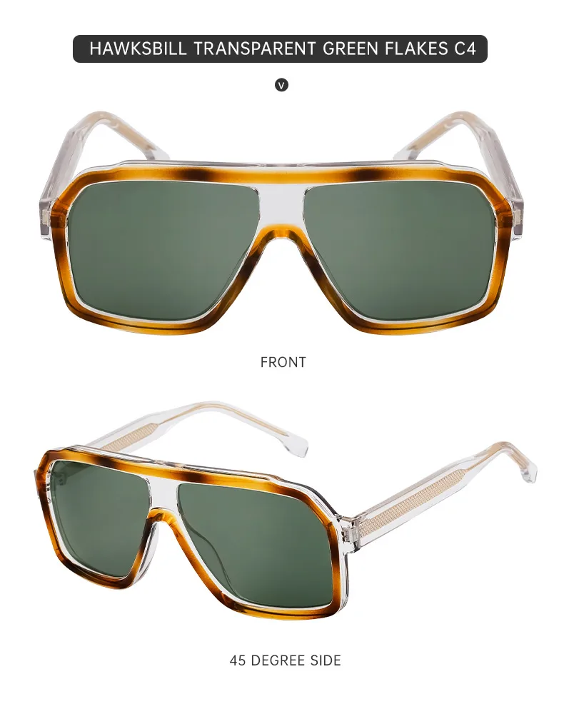 Square Vacation Simple Style Solid Color Pc Full Frame Men's Sunglasses display picture 18