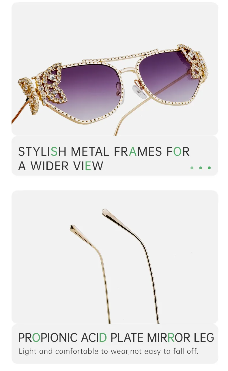 Square Vacation Modern Style Butterfly Pc Full Frame Women's Sunglasses display picture 9