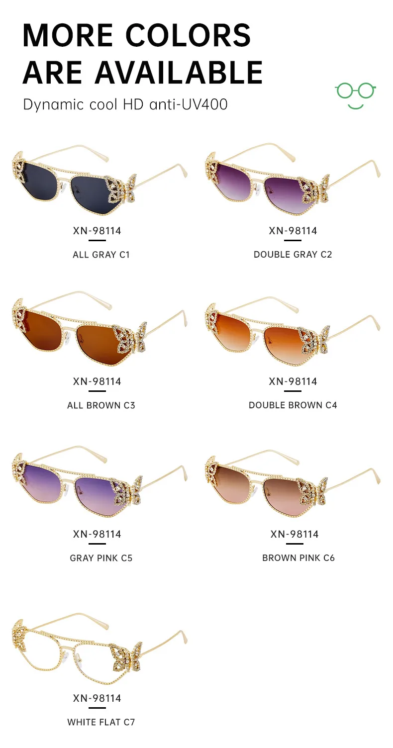 Carré Vacances Style Moderne Papillon Pc Plein Cadre Femmes De Lunettes De Soleil display picture 11