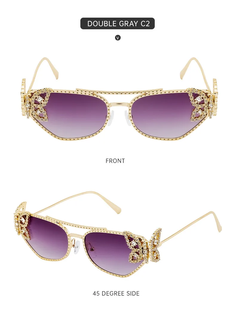 Square Vacation Modern Style Butterfly Pc Full Frame Women's Sunglasses display picture 14