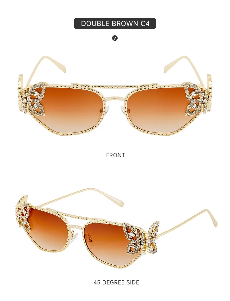 Square Vacation Modern Style Butterfly Pc Full Frame Women's Sunglasses display picture 16