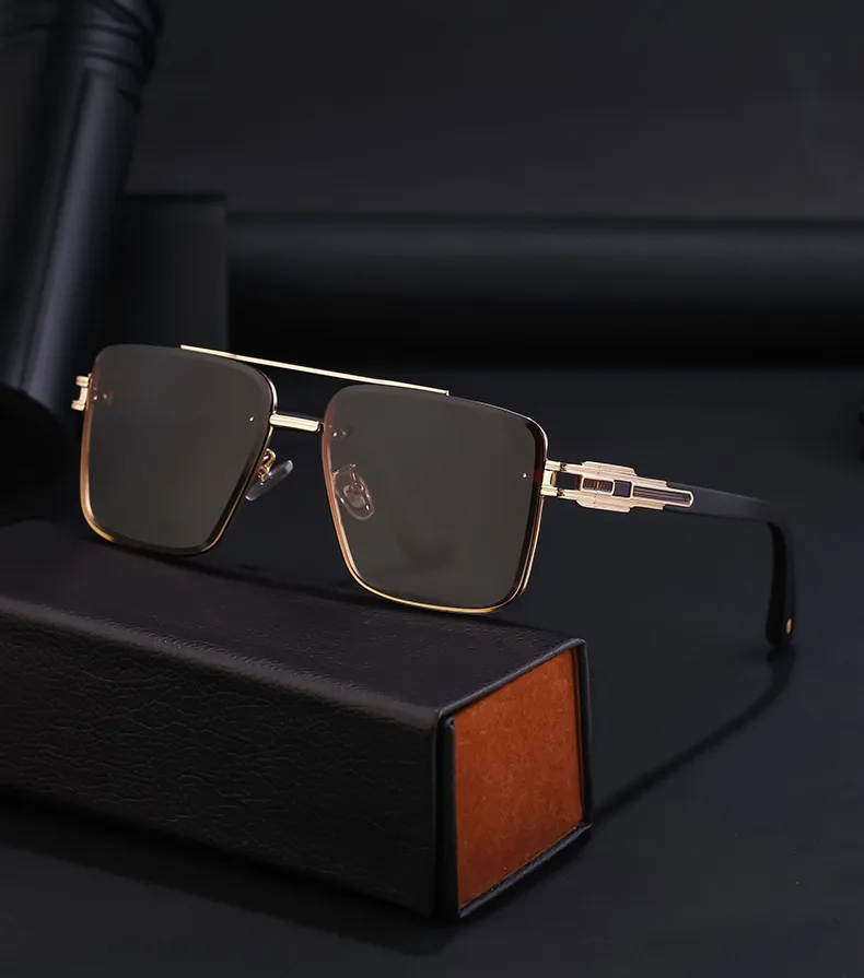 Square Modern Style Geometric Pc Full Frame Men's Sunglasses display picture 3