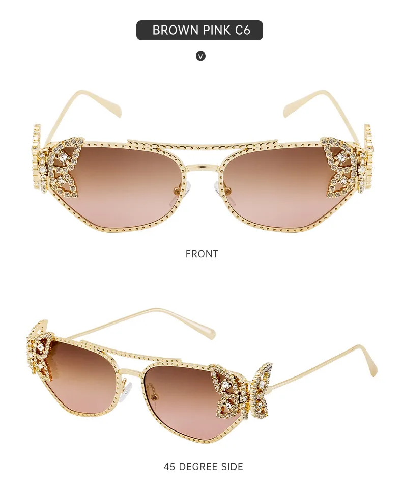 Square Vacation Modern Style Butterfly Pc Full Frame Women's Sunglasses display picture 18