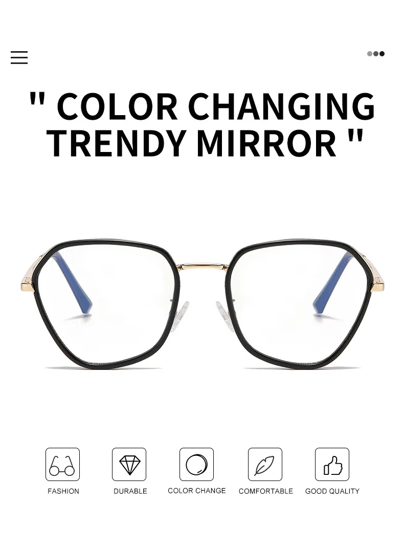 Square Hawaiian Vacation Discoloration Geometric Pc Full Frame Women's Sunglasses display picture 5