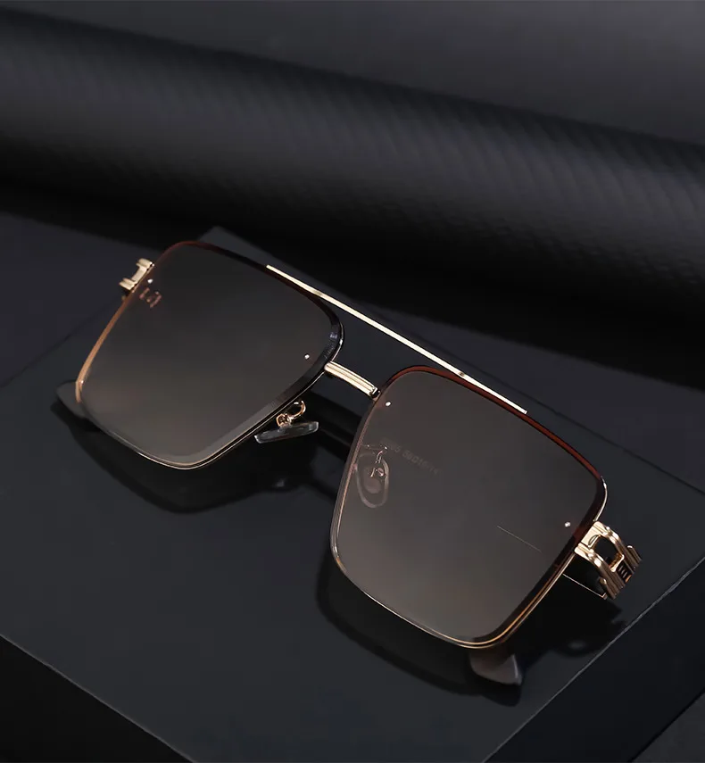 Square Modern Style Geometric Pc Full Frame Men's Sunglasses display picture 5